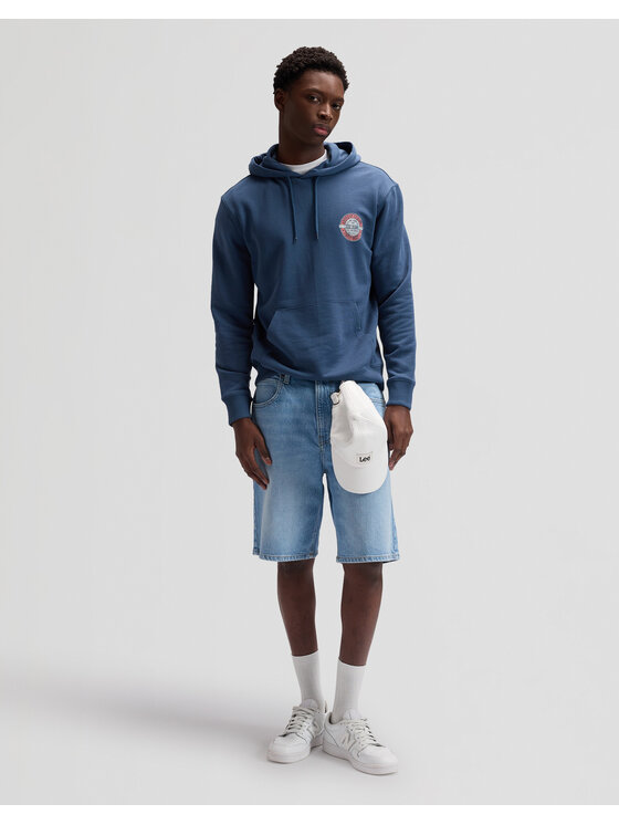 Lee Lee Bluza CIRCLEHOODIE Niebieski Regular Fit