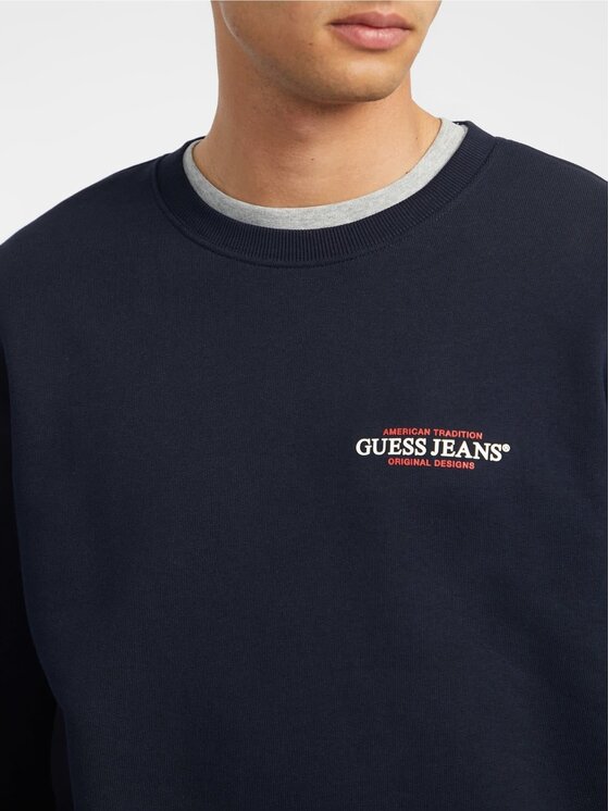 Guess Jeans Guess Jeans Felpa 165573 Blu Classic Fit