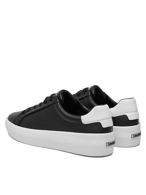 Calvin Klein Calvin Klein Sneakersy Vulc Lace Up Lth HW0HW02214 Czarny