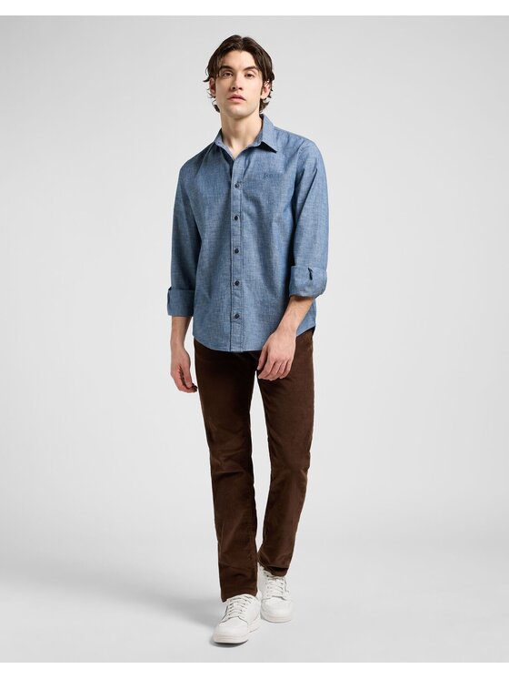 Lee Lee Koszula PATCH SHIRT Niebieski Regular Fit