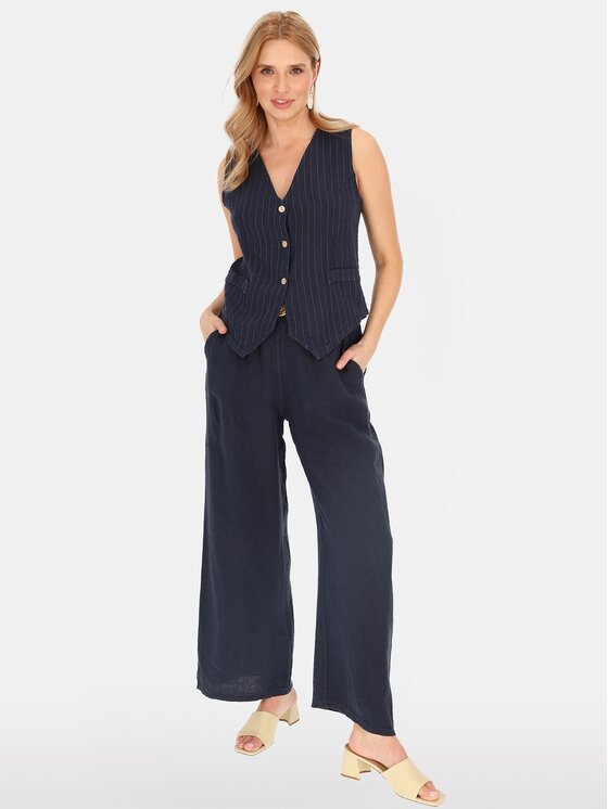 Perso Perso Kamizelka CHCE255487F Granatowy Regular Fit