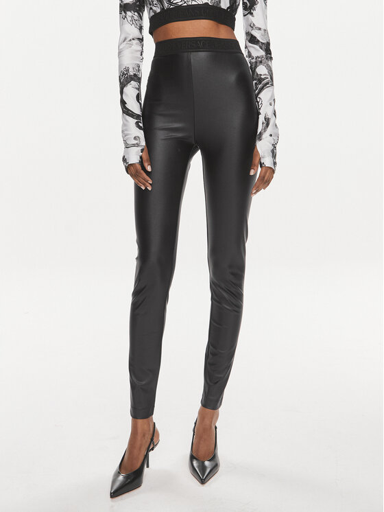 Versace Jeans Couture Colanți 76HAC101 Negru Skinny Fit