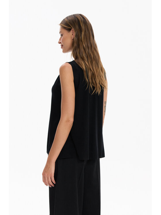 Deni Cler Milano Deni Cler Milano Top T-DC-0058-F5-10-90-1 Czarny Regular Fit