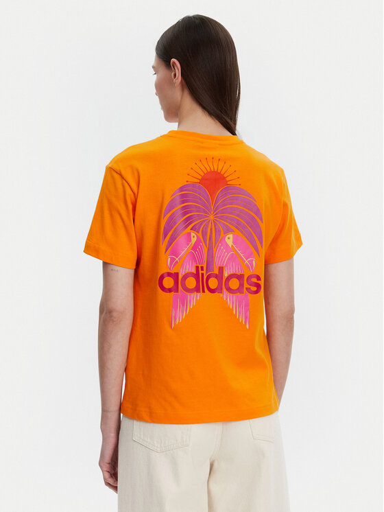 adidas adidas T-Shirt FARM Graphic JD6293 Oranžová Regular Fit