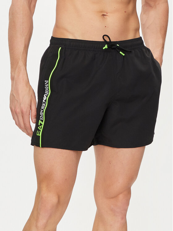 EA7 Emporio Armani Pantaloni scurți pentru înot 902000 4R731 00020 Negru Regular Fit