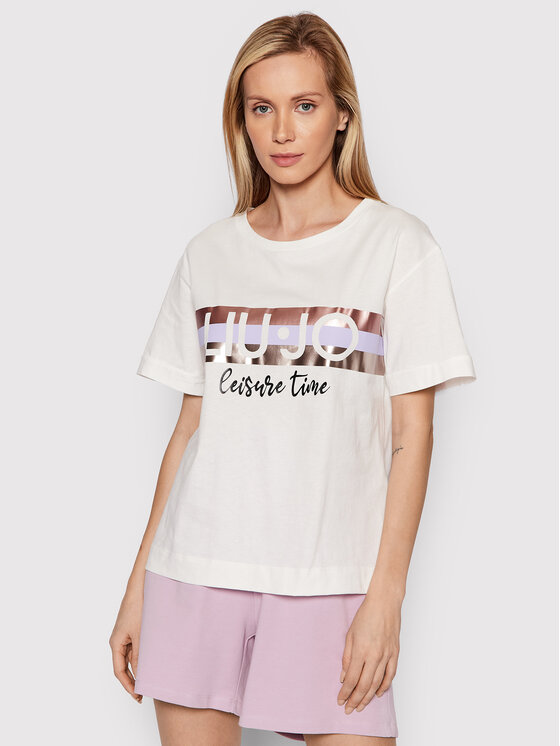 Liu Jo Liu Jo T-Shirt 5A2045 JS923 Bílá Regular Fit