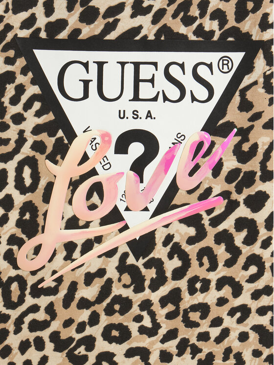 Guess Guess Tričko J6RI08 K6YW4 Béžová Regular Fit