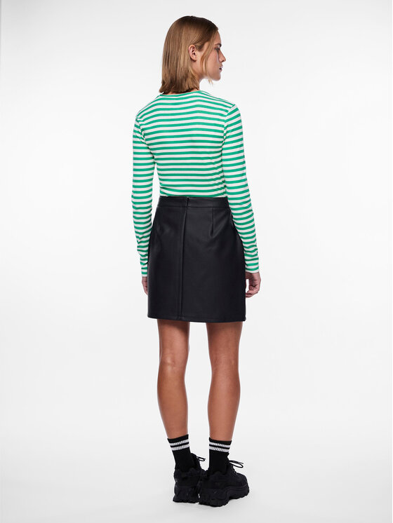 Pieces Pieces Gonna in similpelle 17140265 Nero Regular Fit