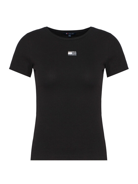 Tommy Jeans Tommy Jeans T-Shirt DW0DW17881 Černá Slim Fit