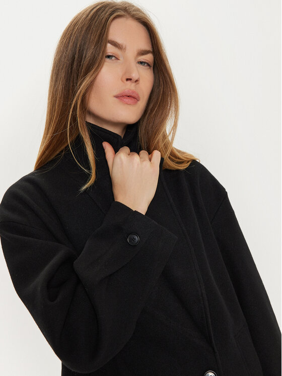 Gina Tricot Gina Tricot Демісезонний плащ 22830 Чорний Regular Fit