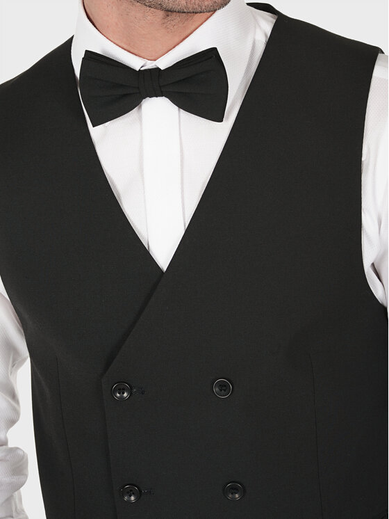 Evenemen Evenemen Kamizelka BOSTON 099 Czarny Slim Fit