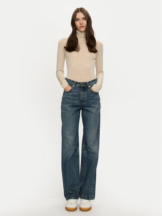 Tommy Hilfiger Tommy Hilfiger Dolčevita WW0WW43098 Bež Slim Fit