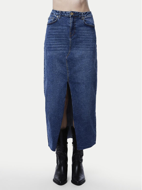 Pieces Pieces Farmer szoknya Jessie 17150234 Kék Regular Fit