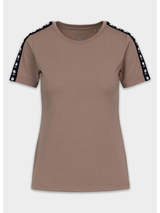 PITBULL PITBULL T-Shirt TAPE NUGGET Brązowy Regular Fit