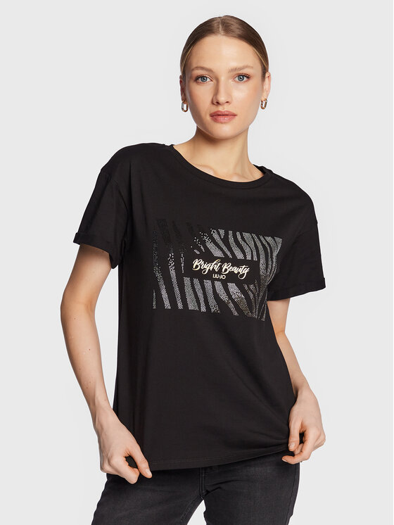 Liu Jo Liu Jo Тишърт WA3332 J6410 Черен Relaxed Fit