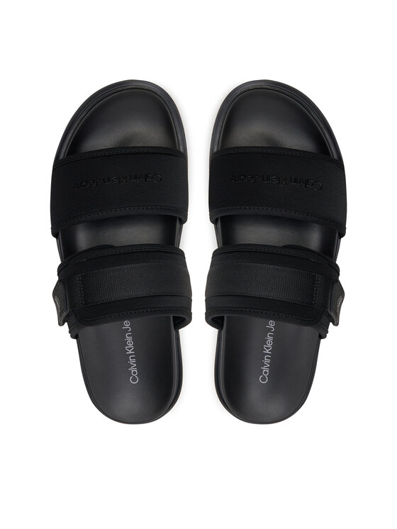 Calvin Klein Jeans Calvin Klein Jeans Παντόφλες Double Bar Sandal Wb In Br YM0YM00946 Μαύρο