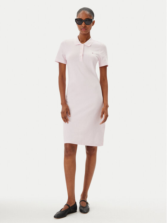 Tommy Hilfiger Tommy Hilfiger Ежедневна рокля WW0WW43228 Розов Slim Fit