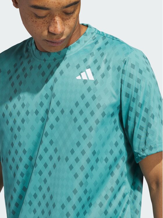 adidas adidas Koszulka techniczna Club Tennis Climacool Graphic Tee Turkusowy Regular Fit