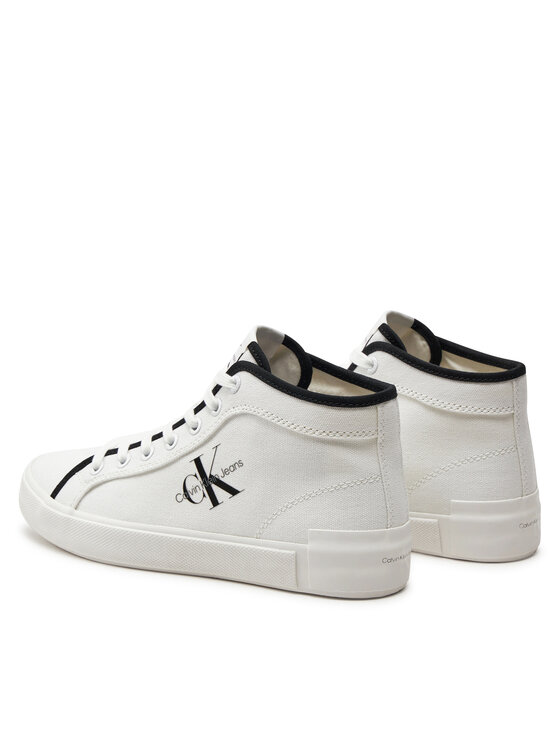 Calvin Klein Jeans Calvin Klein Jeans Snīkeri Skater Vulcanized High Cs Ml Mr YW0YW01454 Balts