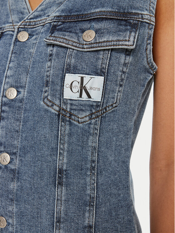 Calvin Klein Jeans Calvin Klein Jeans Džínsové šaty J20J223712 Modrá Slim Fit