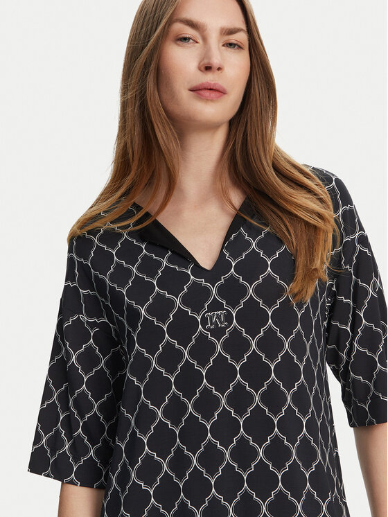Max Mara Beachwear Max Mara Beachwear Rochie de zi Aidone 2516621079 Negru Relaxed Fit