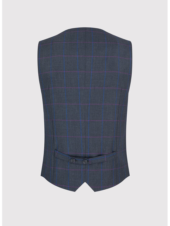 Pako Lorente Pako Lorente Kamizelka P23SF-8X-002 Granatowy Slim Fit