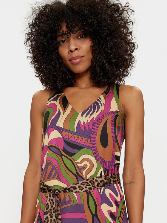 LOLA CASADEMUNT LOLA CASADEMUNT Každodenní šaty MS2416029 28N Barevná Regular Fit