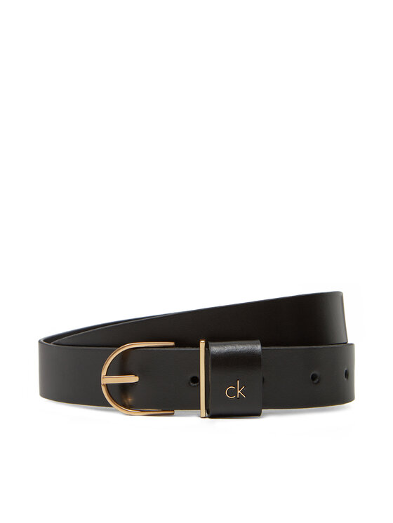 Curea de Damă Calvin Klein Ck Metal Loop Round Buckle 25Mm LV04F7039G Negru