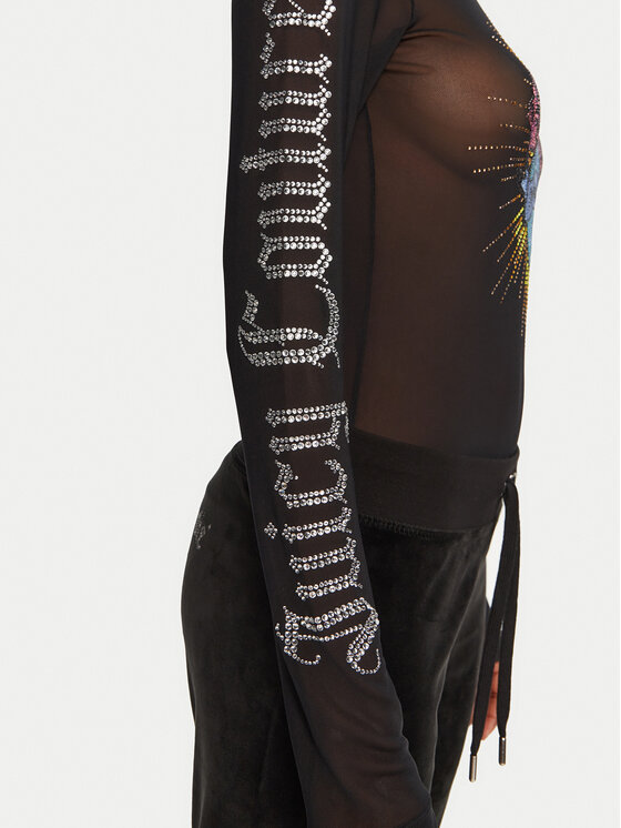 Juicy Couture Juicy Couture Блуза Scared Heart JCBCT224836 Черен Regular Fit