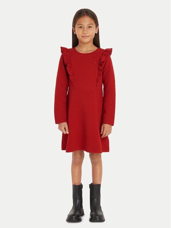 Tommy Hilfiger Rochie de zi KG0KG08021 Roșu Regular Fit