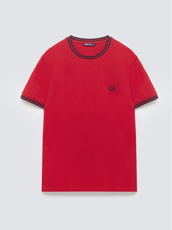 BIG STAR BIG STAR T-Shirt POLIAS Czerwony Basic Fit