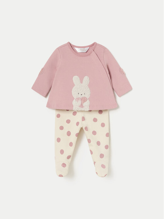 Mayoral Set de bluză și pantaloni cu botoșei 2504 Roz Regular Fit