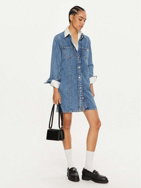Calvin Klein Jeans Calvin Klein Jeans Jeans haljina J20J223981 Plava Regular Fit