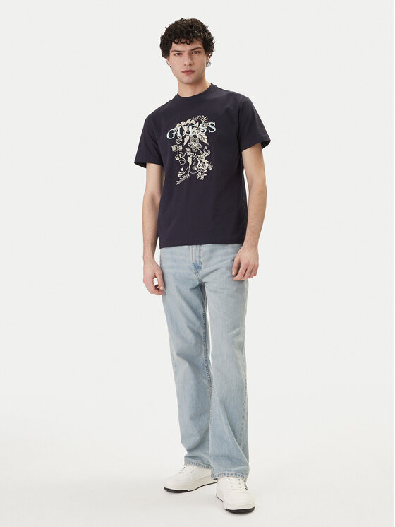 Guess Guess T-Shirt M6GI17 K3038 Tmavomodrá Regular Fit