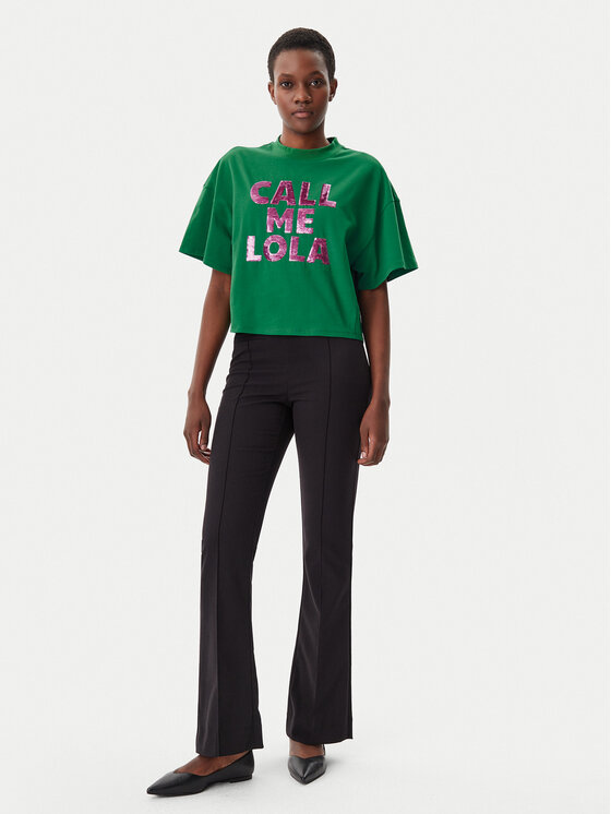 LOLA CASADEMUNT LOLA CASADEMUNT Marškinėliai LS2515054 Žalia Relaxed Fit