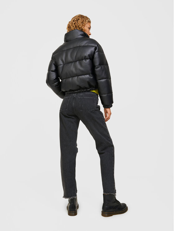 JJXX JJXX Ādas imitācijas jaka Cline Faux 12218550 Melns Regular Fit