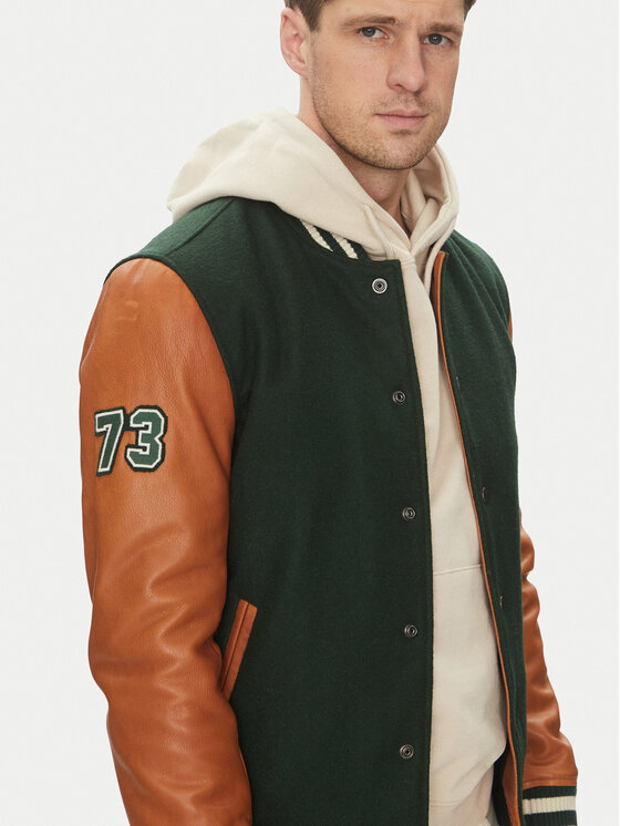 Serge Pariente Serge Pariente Μπόμπερ μπουφάν Varsity Bomber Πράσινο Regular Fit