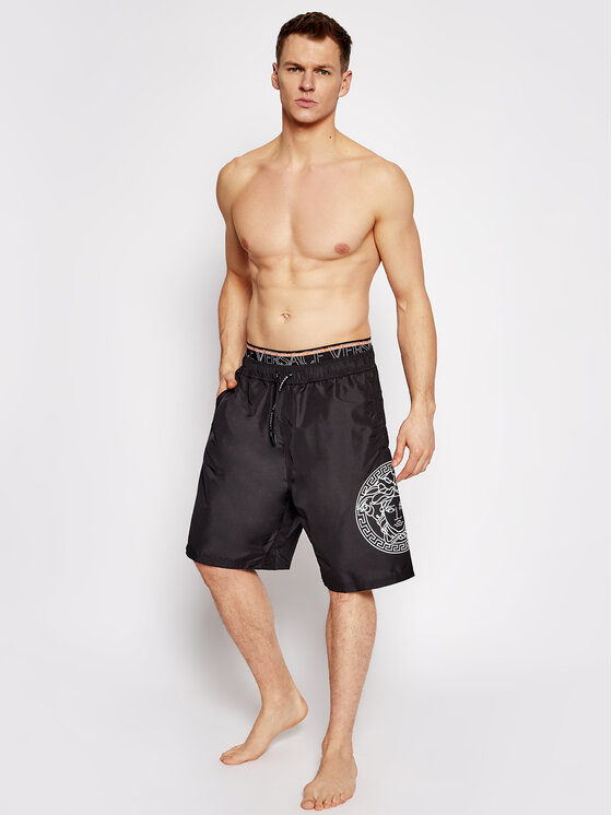 Versace Versace Pantaloncini da bagno ABU13010 Nero Regular Fit