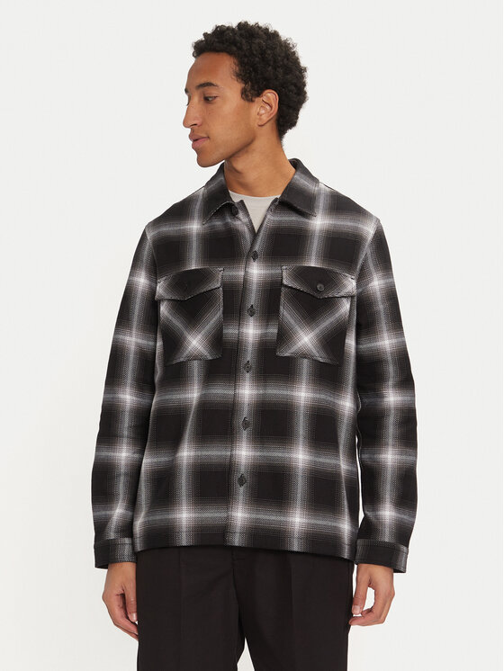 HUGO Hugo Camicia Enalu 50520104 Nero Oversize