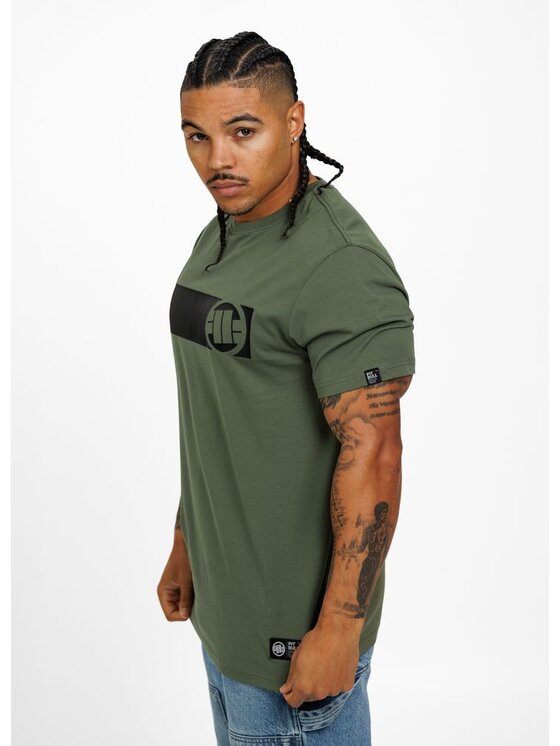PITBULL PITBULL T-Shirt Koszulka Casino S Zielony Regular Fit