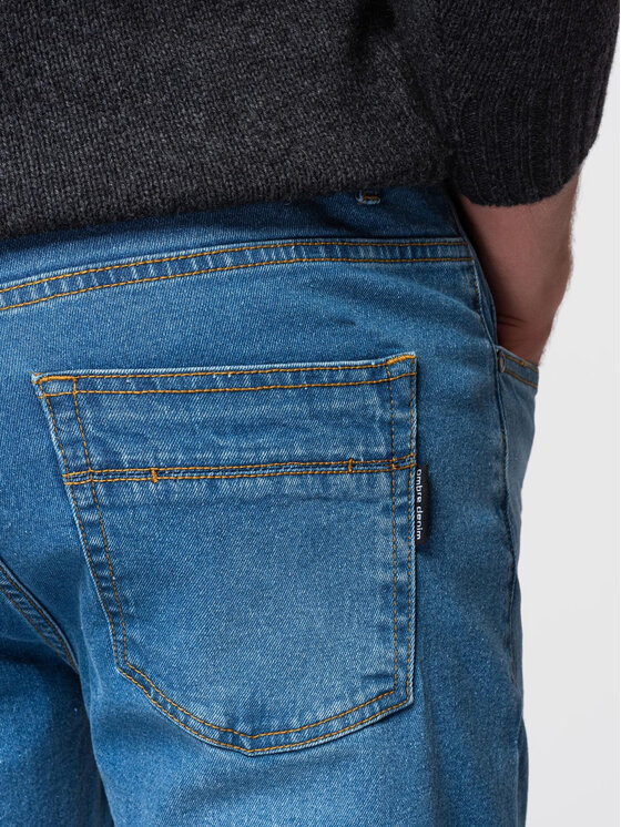 Ombre Ombre Jeansy OM-PADP-0241 Niebieski Regular Fit