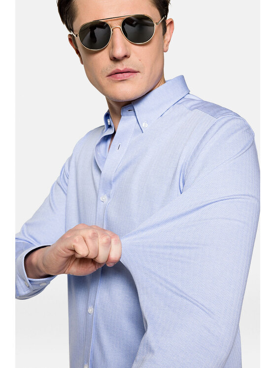 Lancerto Lancerto Koszula Marisa KO073222000026 Błękitny Slim Fit