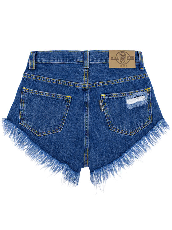 MissDenim MissDenim Szorty jeansowe High Waist Granatowy Regular Fit