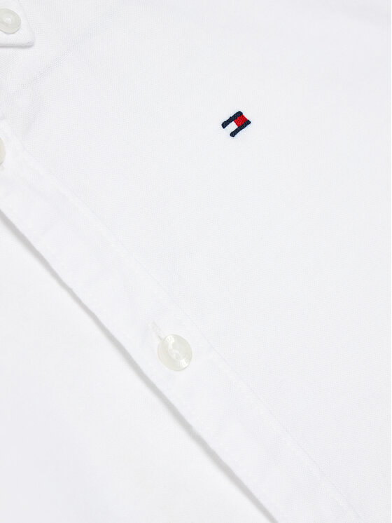 Tommy Hilfiger Tommy Hilfiger Marškiniai Solid Poplin KB0KB06965 D Balta Slim Fit