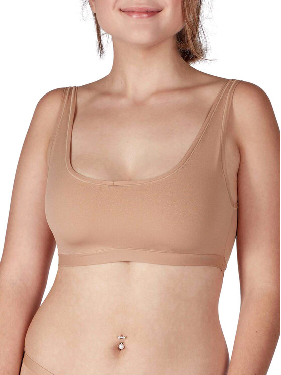 Komplet 2 biustonoszy topów Skiny, Rozmiar OS, Brązowy, 080076