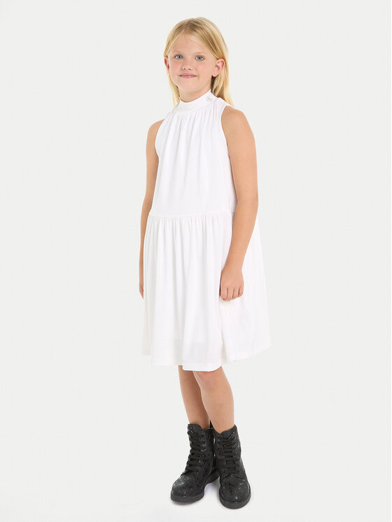 Calvin Klein Jeans Calvin Klein Jeans Sommerkleid Iridescent IG0IG02481 Weiß Relaxed Fit