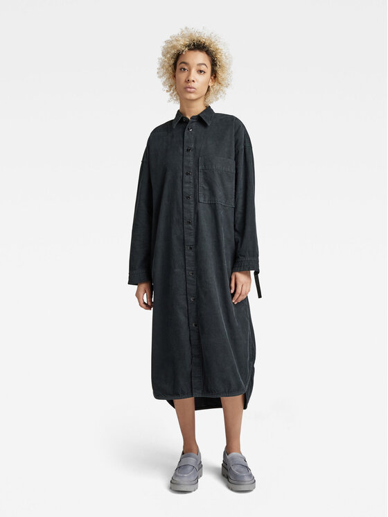 G-Star Raw G-Star Raw Rochie tip cămașă D22160-C436-C784 Gri Relaxed Fit