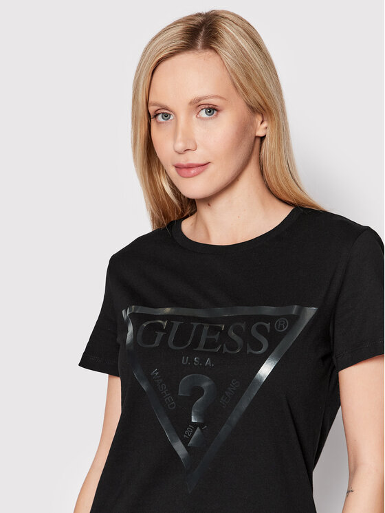 Guess Guess T-Shirt V2YI07 K8HM0 Schwarz Regular Fit