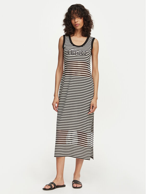 Liu Jo Beachwear Liu Jo Beachwear Rochie de vară VA6198 J3908 Negru Slim Fit