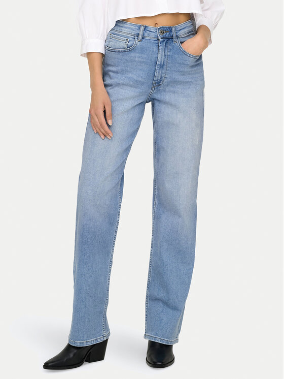 ONLY Jeans Hlače Maddie 15339701 Modra Wide Leg